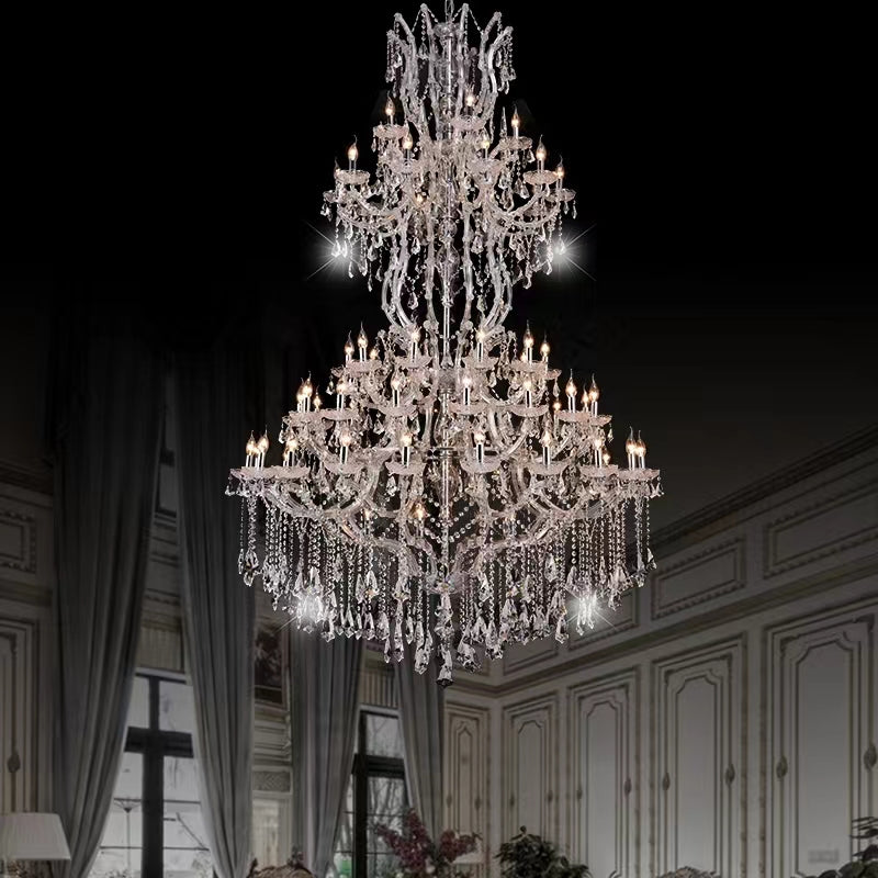 Luxury Atmospheric European Candle Crystal Chandelier Designer Creative for Hotel / Villa / Living Room-MEET LIGHTING