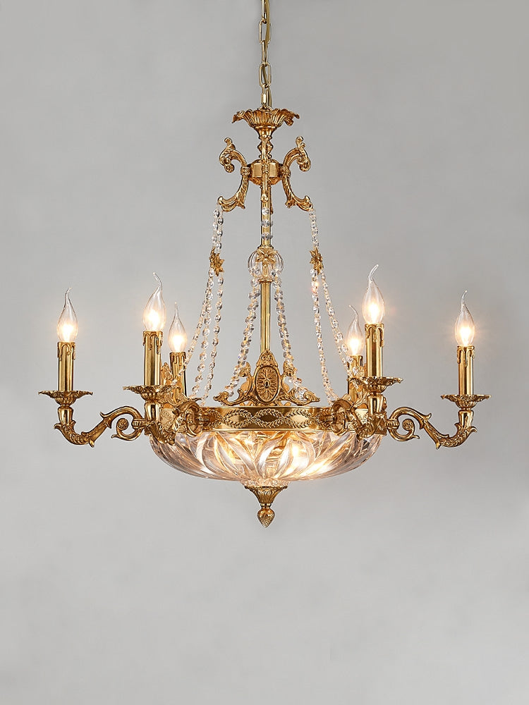 European Style Luxury Crystal Pendant Candle Chandelier for Living Room/Foyer/Entrys/Hallway-MEET LIGHTING