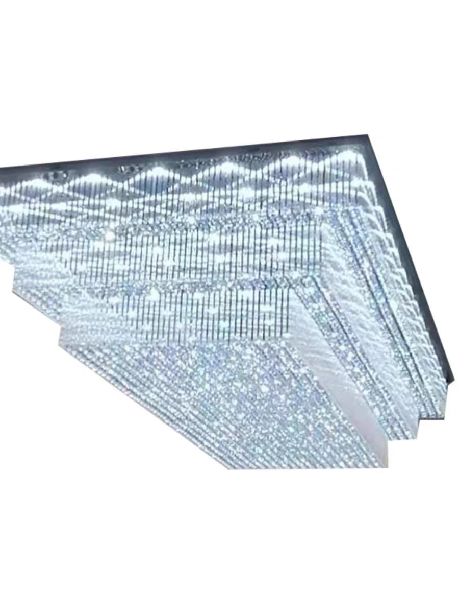 Modern Extra 2/3 Tiered Flush Mount Crystal Chandelier for Large Area-MEET LIGHTING
