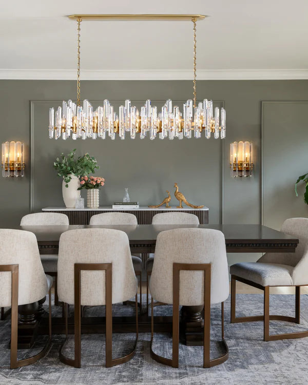 Bonnington Crystal Linear Chandelier 54"-MEET LIGHTING