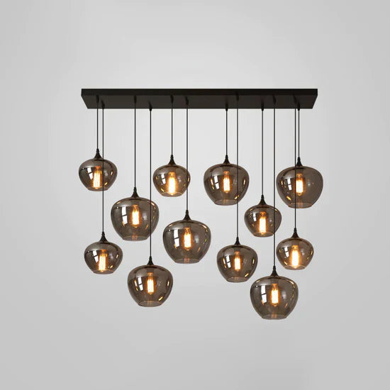 Modern Smoke Gray Glass Lamp Designer Chandelier for Cafe/Kitchen Island/Dining Room Style B-MEET LIGHTING