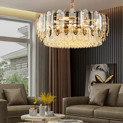 Luxury Smoke Gray K9 Crystal Chandeliers for Dining Room/Living Room-MEET LIGHTING