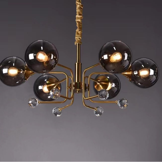 Glass Globes Chandelier|Sputnik Ceiling Fixtures Light|Magic Bean Mid Century Pendant-MEET LIGHTING