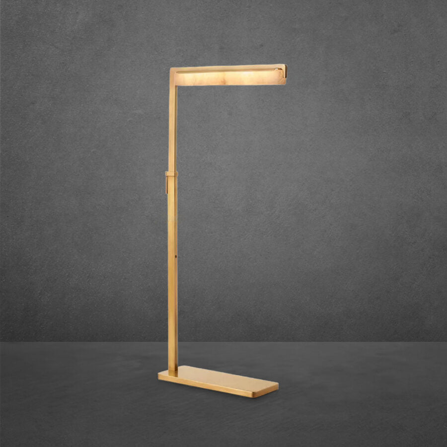 Audon Alabaster Task Floor Lamp