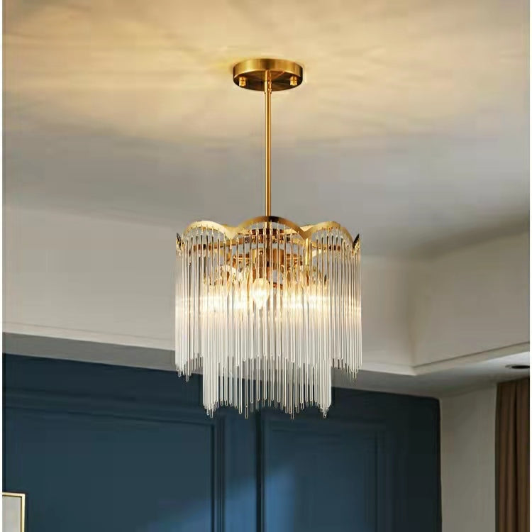 Elegant Lighting Chandelier Linear Crystal Lamp For Living/ Dining Room-MEET LIGHTING