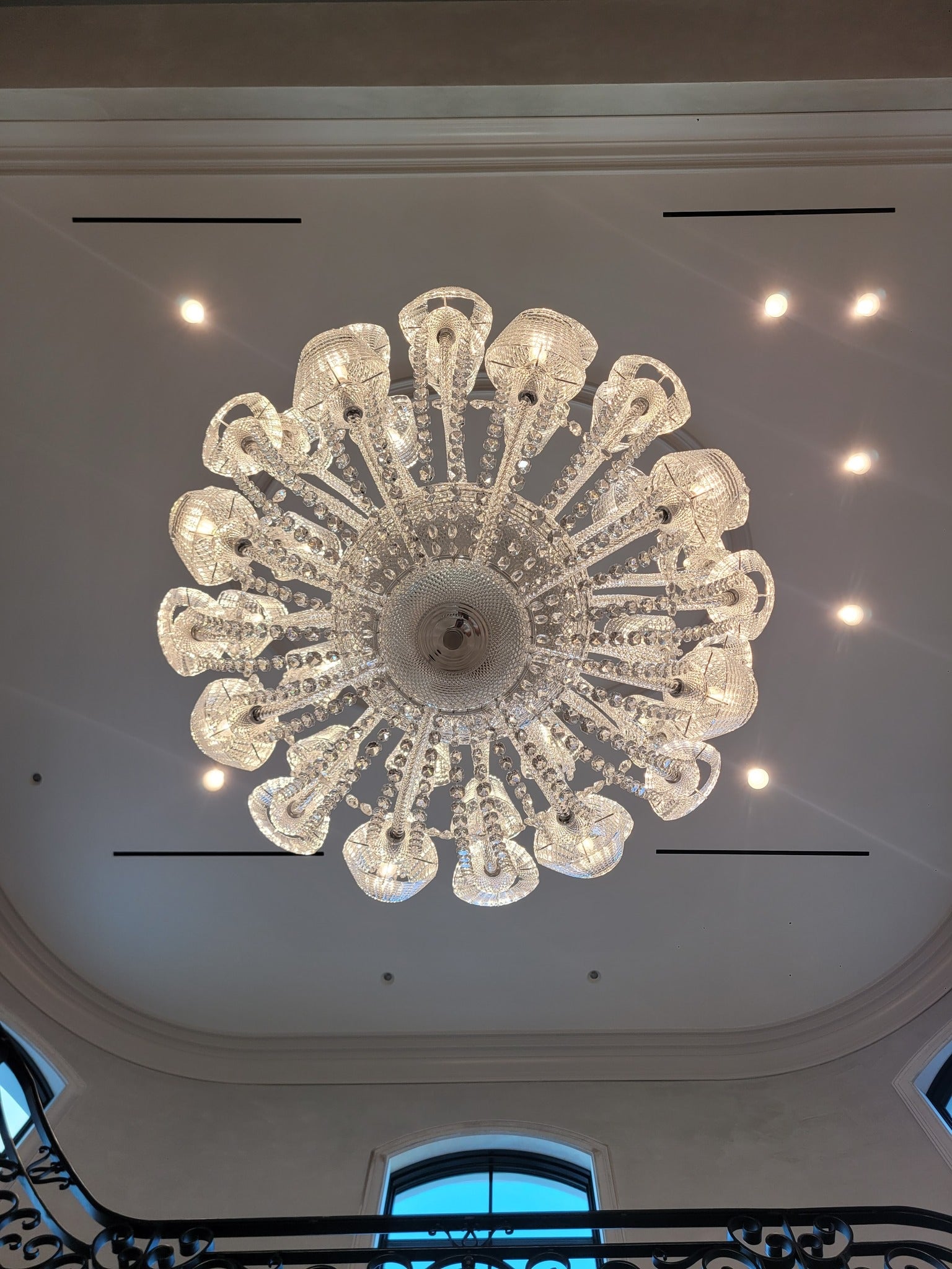 Luxury Globe Crystal Chandelier With Fabric/Crystal Glass Lampshades-MEET LIGHTING