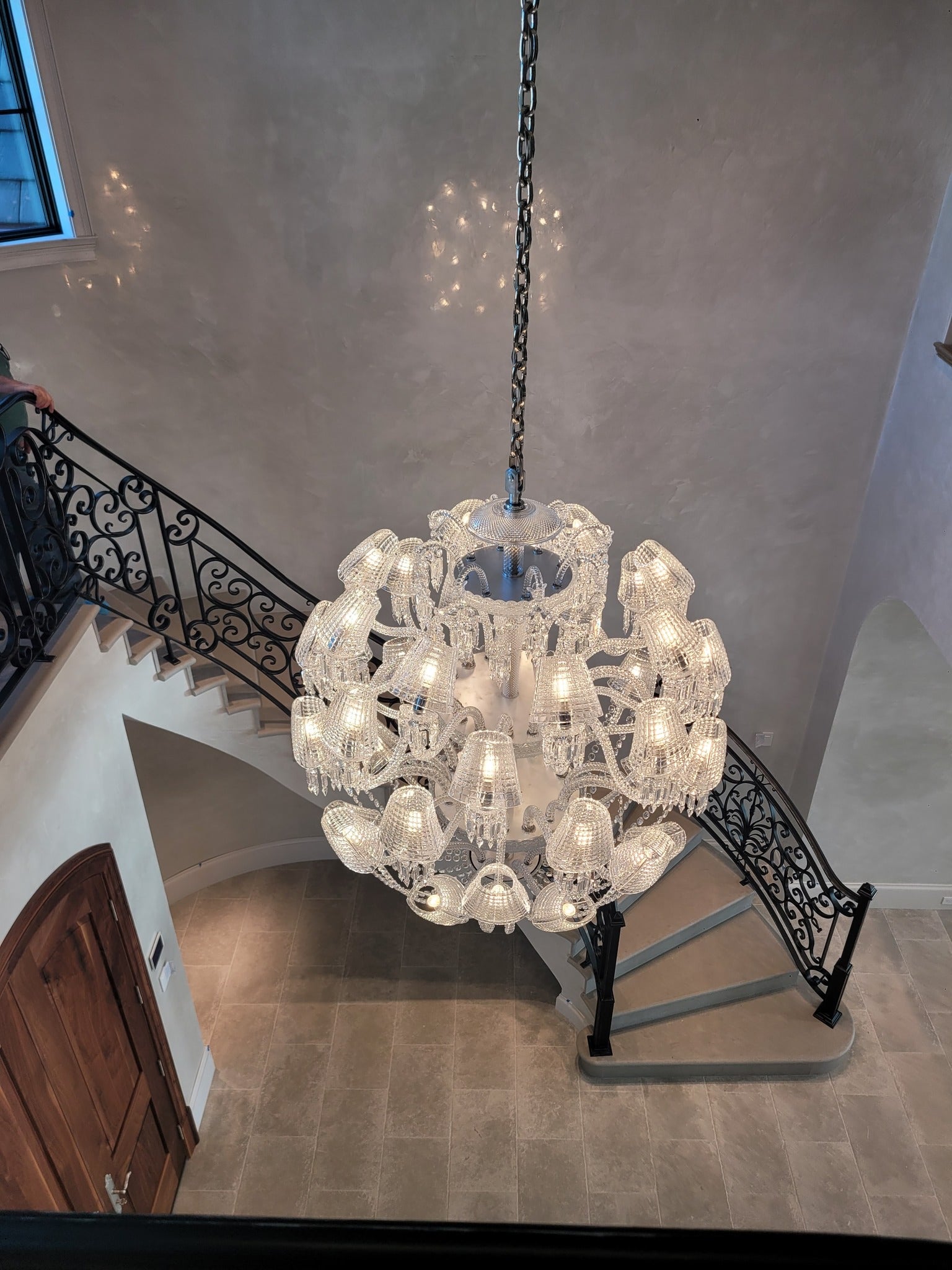 Luxury Globe Crystal Chandelier With Fabric/Crystal Glass Lampshades-MEET LIGHTING