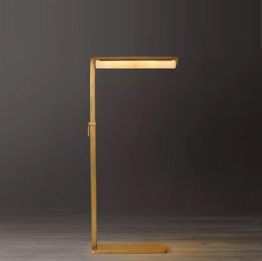 Audon Alabaster Task Floor Lamp