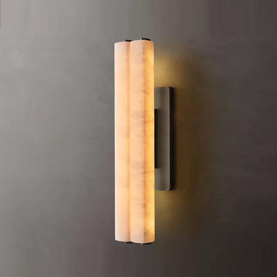 Audon Alabaster Double Sconce