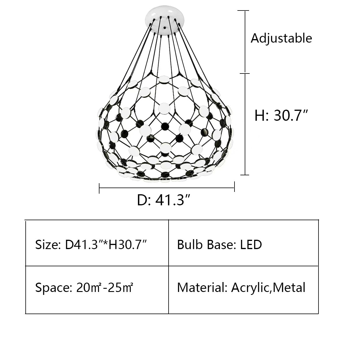 Modern Basket Chandelier for Living/Dining Room-MEET LIGHTING