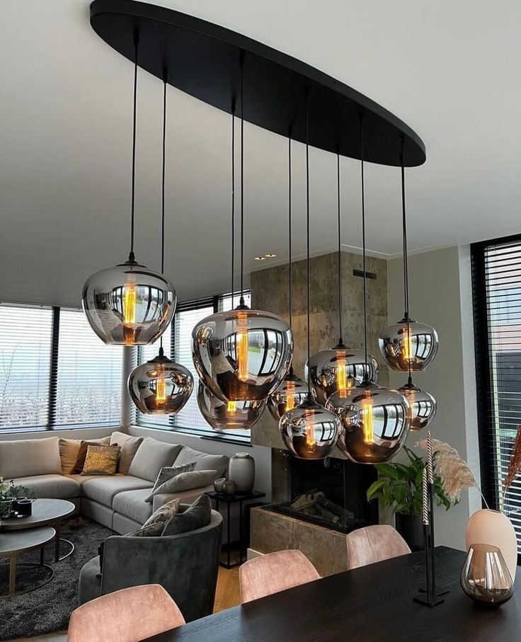 Modern Smoke Gray Glass Lamp Designer Chandelier for Cafe/Kitchen Island/Dining Room Style B-MEET LIGHTING