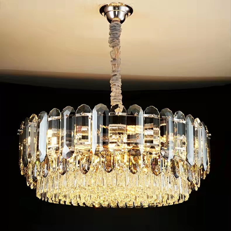 Luxury Smoke Gray K9 Crystal Chandeliers for Dining Room/Living Room-MEET LIGHTING