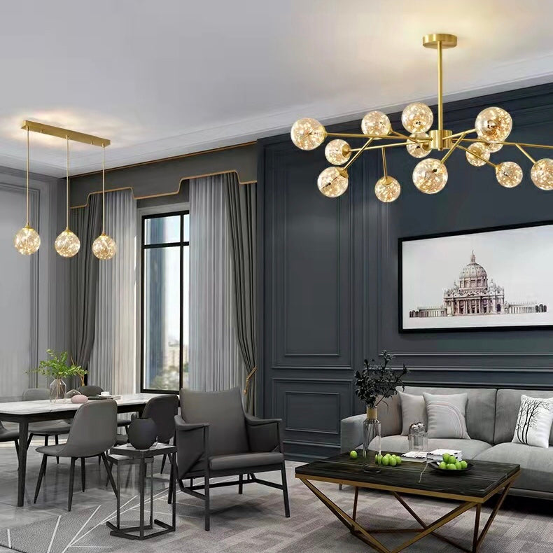Modern Starlight Chandelier for Living Room Magic Beans Ceiling Light Molecular Dining Room Lamp-MEET LIGHTING