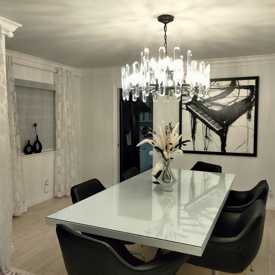 Bonnington Crystal Round Chandelier 36"-MEET LIGHTING