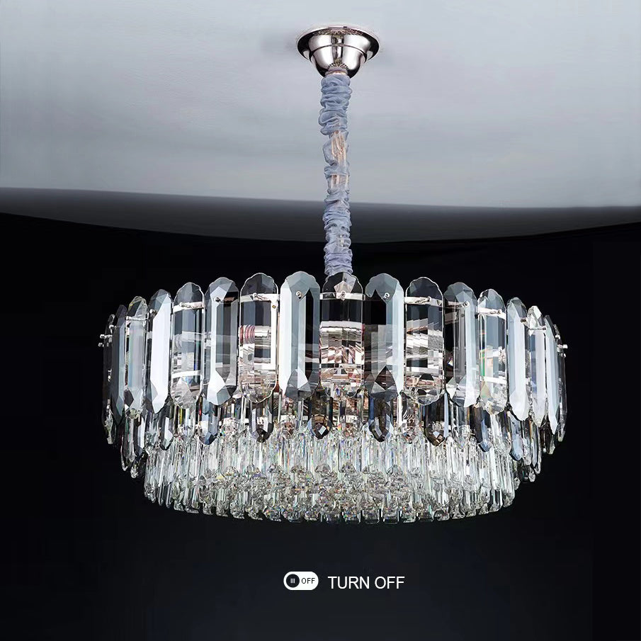 Luxury Smoke Gray K9 Crystal Chandeliers for Dining Room/Living Room-MEET LIGHTING