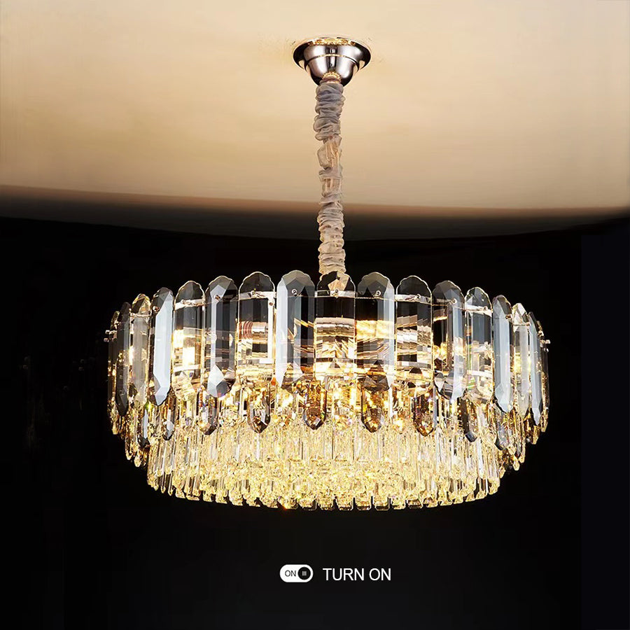 Luxury Smoke Gray K9 Crystal Chandeliers for Dining Room/Living Room-MEET LIGHTING