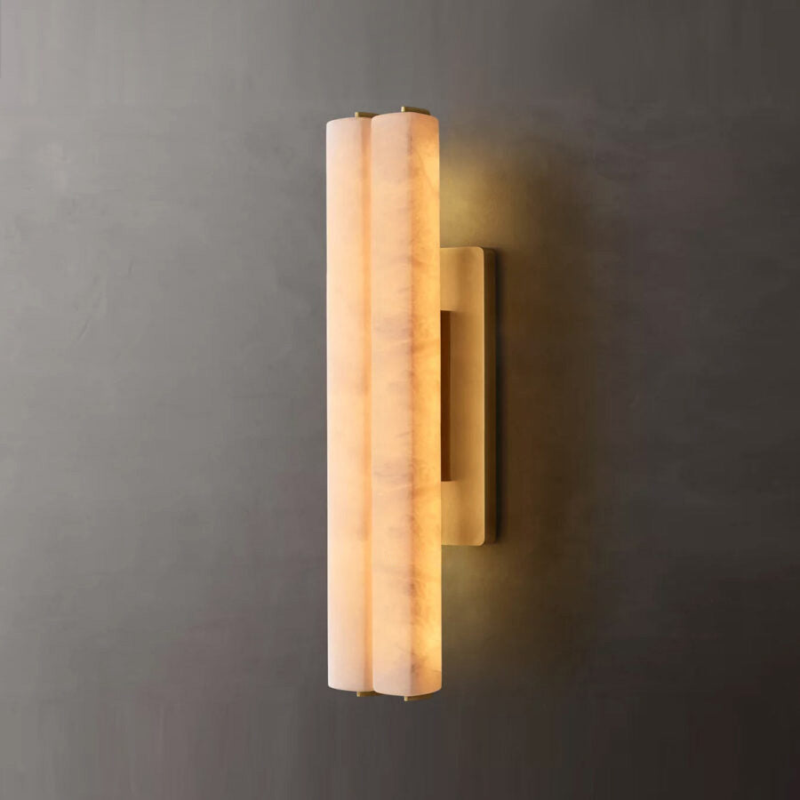 Audon Alabaster Double Sconce