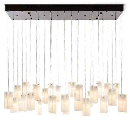 Art Design 1/25/60/84-Light Colorful Rectangle Cluster Glass Tile Pendant/Chandelier-MEET LIGHTING