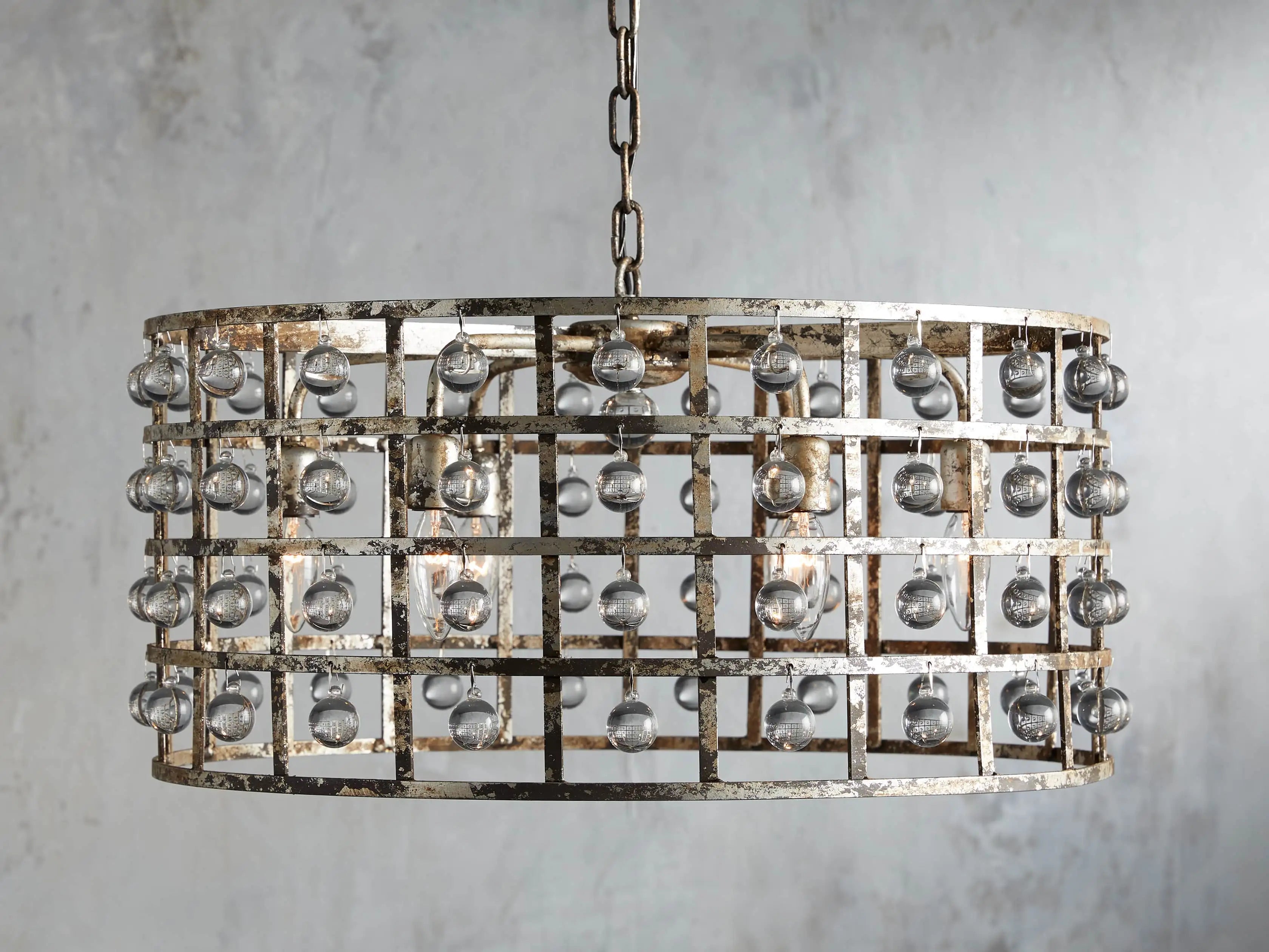La Cage Round Chandelier-MEET LIGHTING