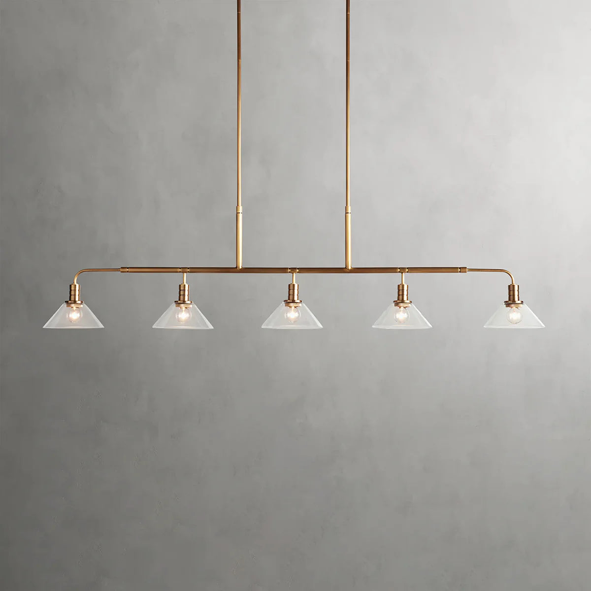 Art Glass Therona Linear Chandelier-MEET LIGHTING