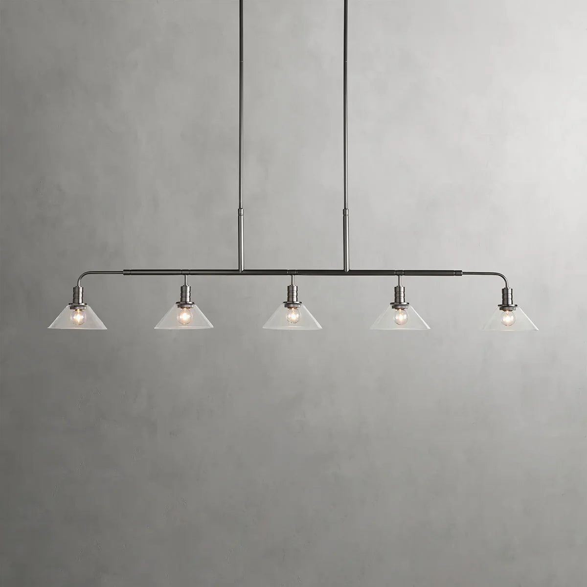 Art Glass Therona Linear Chandelier-MEET LIGHTING