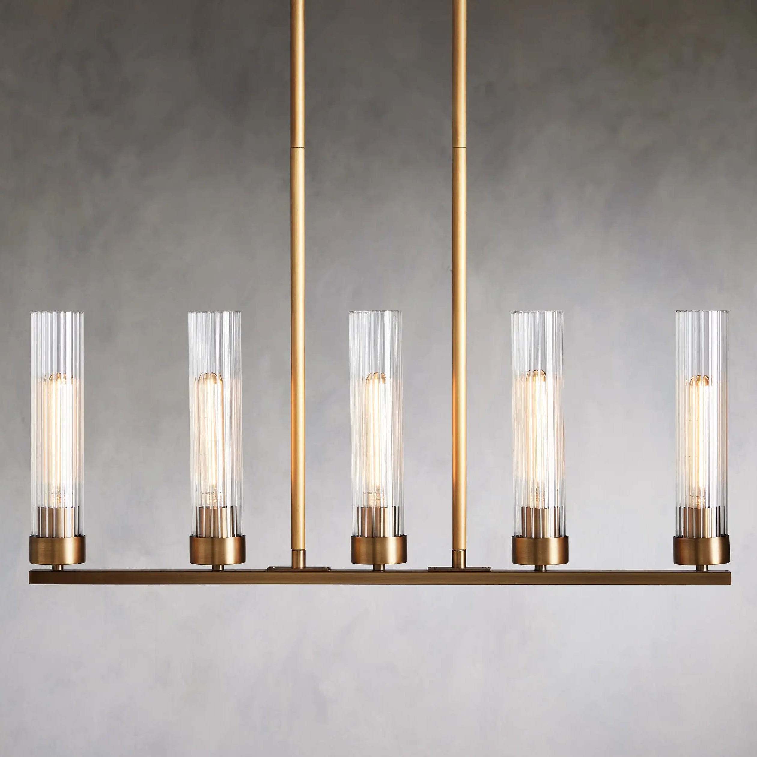 Andreas Glass Linear Chandelier Lighting-MEET LIGHTING