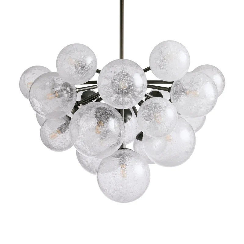Mandoza Round Glass Globe Chandelier-MEET LIGHTING