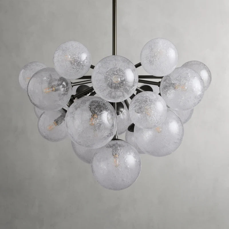 Mandoza Round Glass Globe Chandelier-MEET LIGHTING
