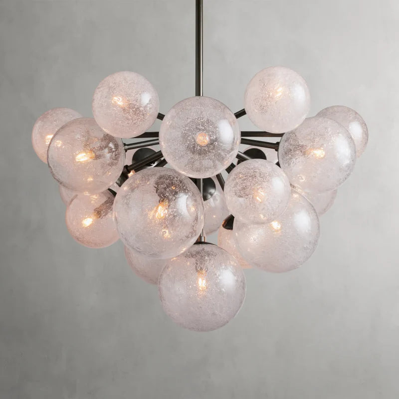 Mandoza Round Glass Globe Chandelier-MEET LIGHTING