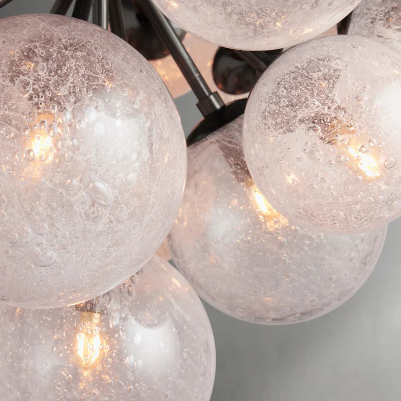 Mandoza Round Glass Globe Chandelier-MEET LIGHTING