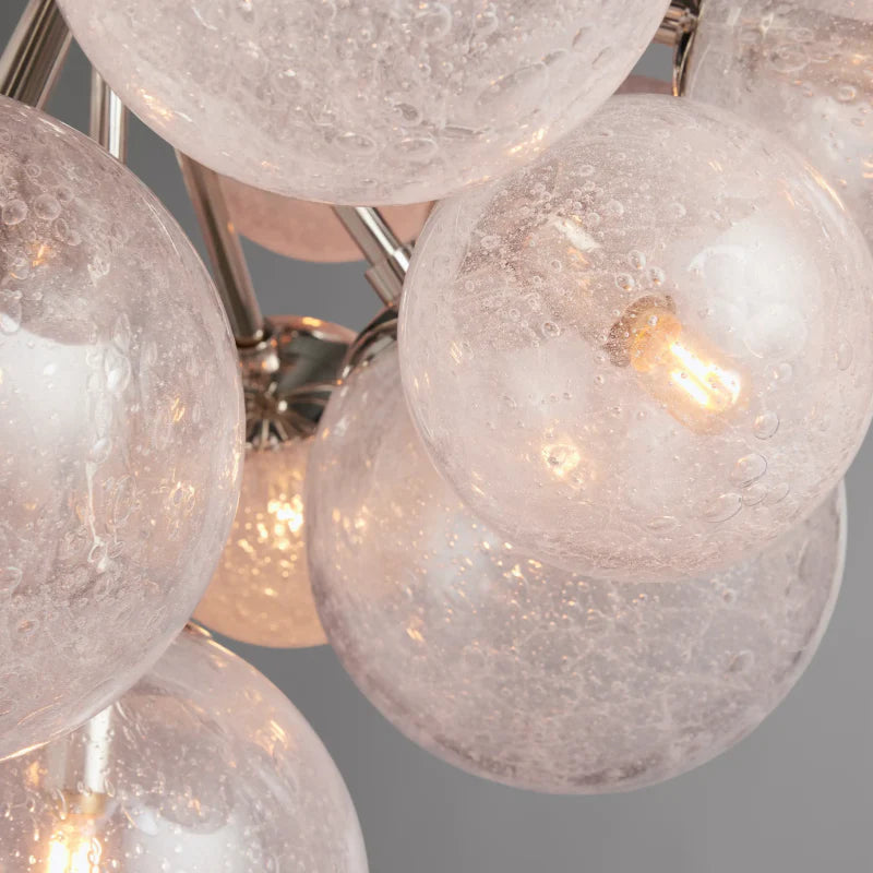 Mandoza Round Glass Globe Chandelier-MEET LIGHTING