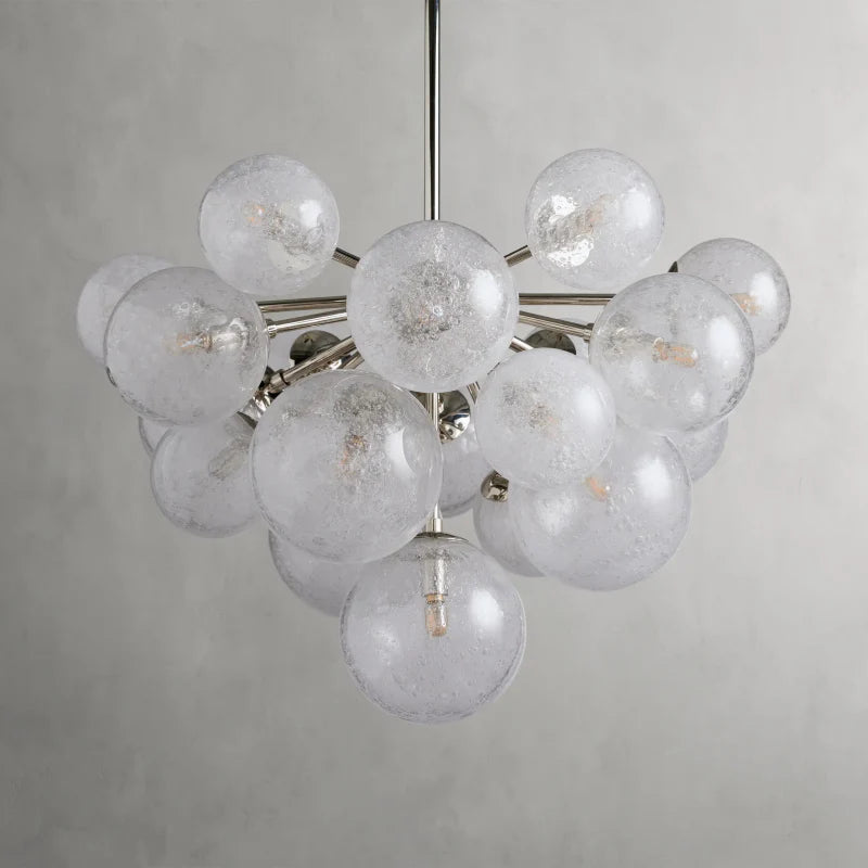 Mandoza Round Glass Globe Chandelier-MEET LIGHTING