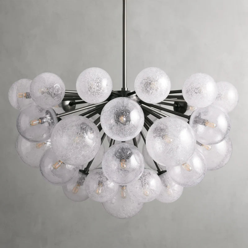 Mandoza Round Glass Globe Chandelier-MEET LIGHTING