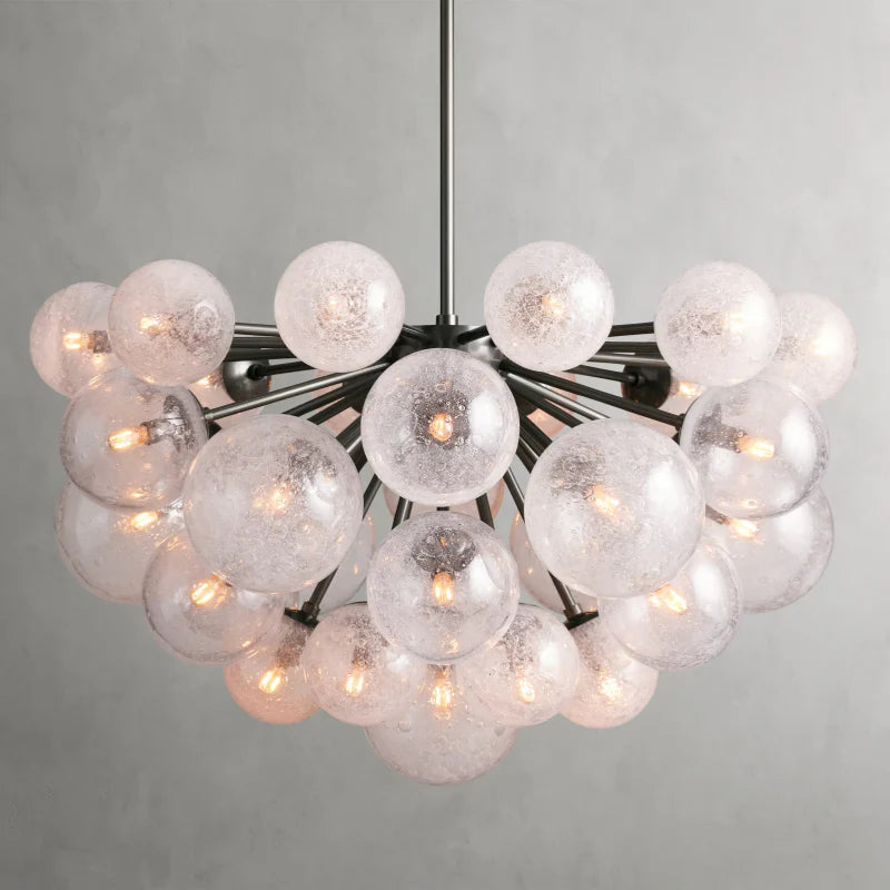 Mandoza Round Glass Globe Chandelier-MEET LIGHTING