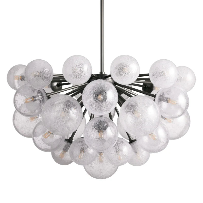 Mandoza Round Glass Globe Chandelier-MEET LIGHTING