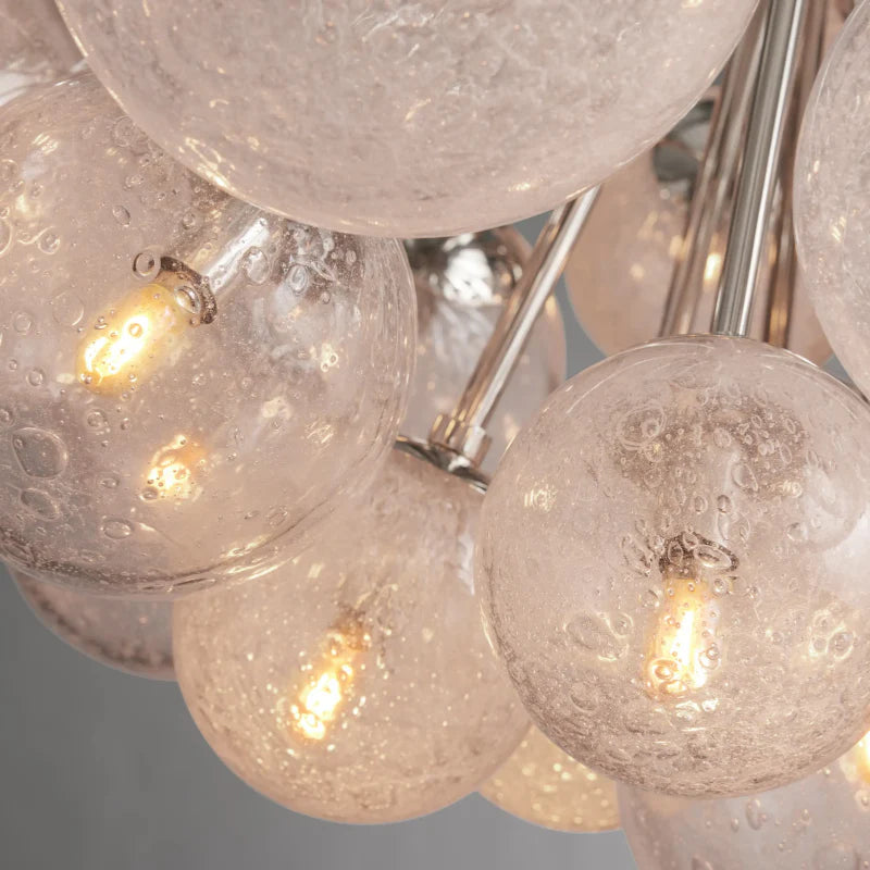Mandoza Round Glass Globe Chandelier-MEET LIGHTING