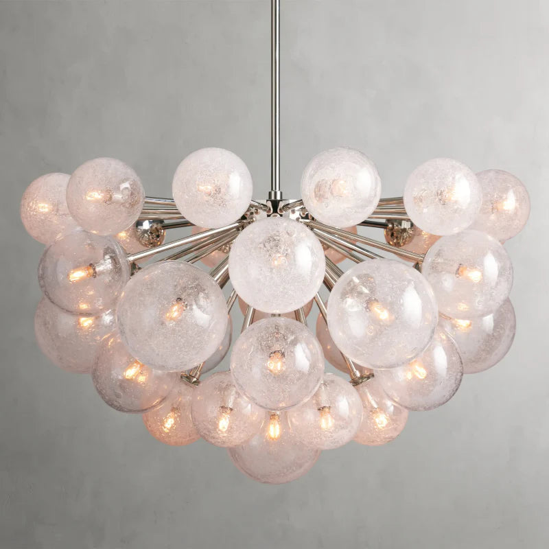 Mandoza Round Glass Globe Chandelier-MEET LIGHTING