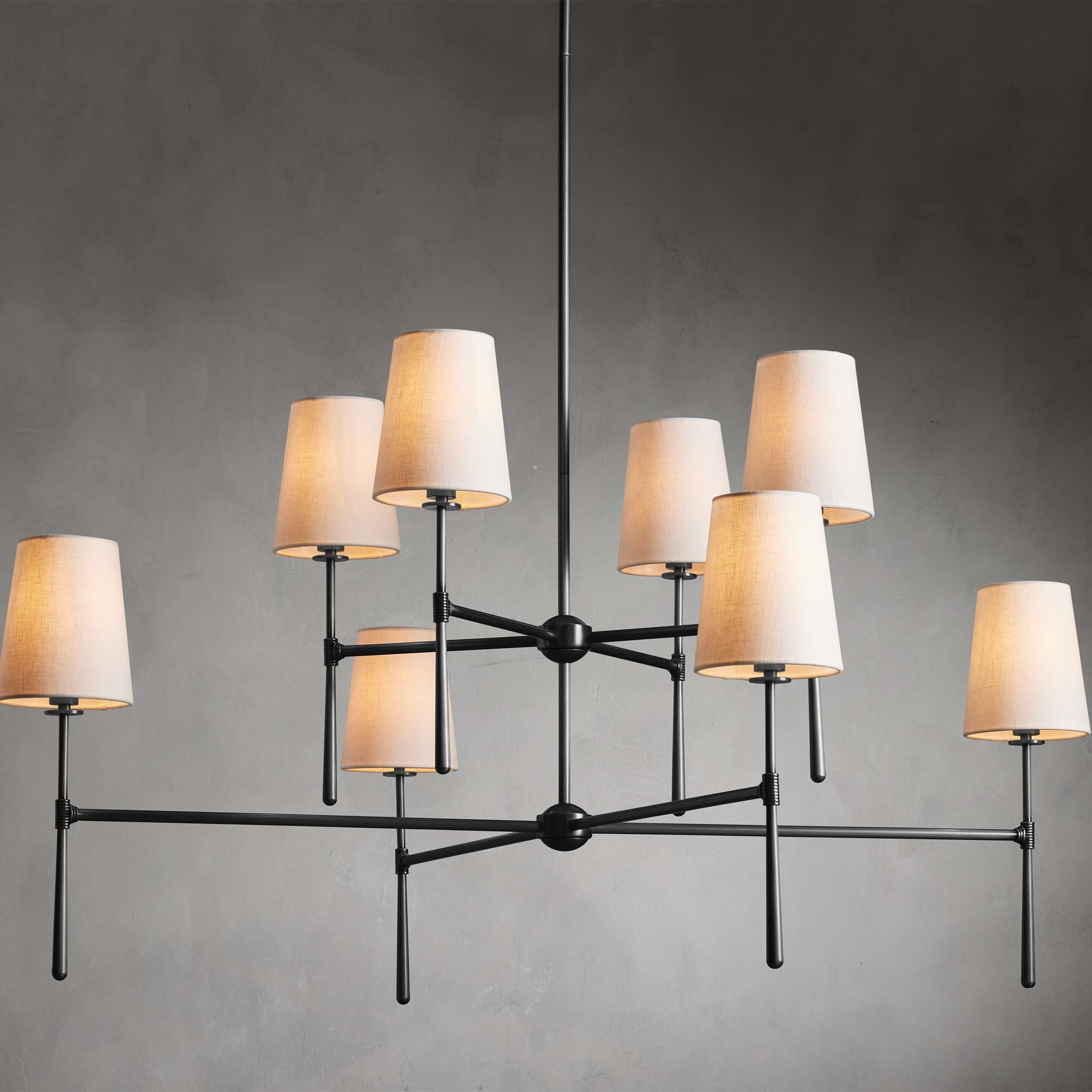 Rhodes 2-Tier Round Chandelier-MEET LIGHTING