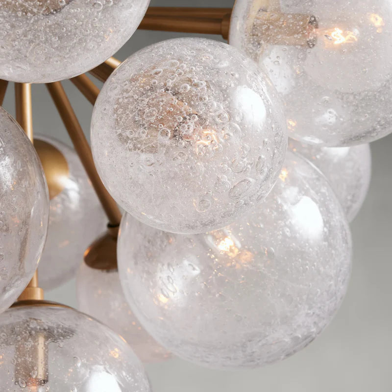 Mandoza Round Glass Globe Chandelier-MEET LIGHTING