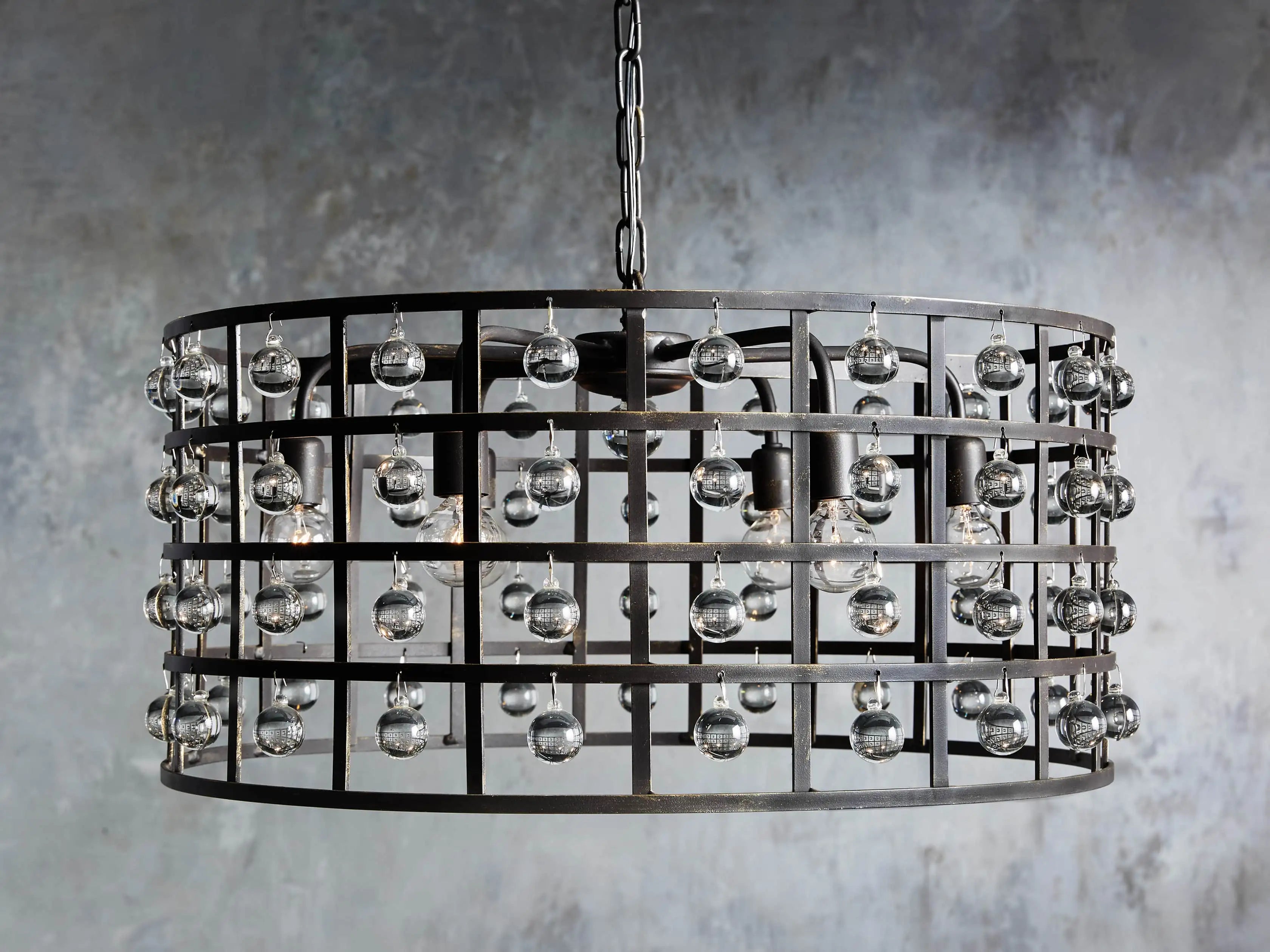 La Cage Round Chandelier-MEET LIGHTING