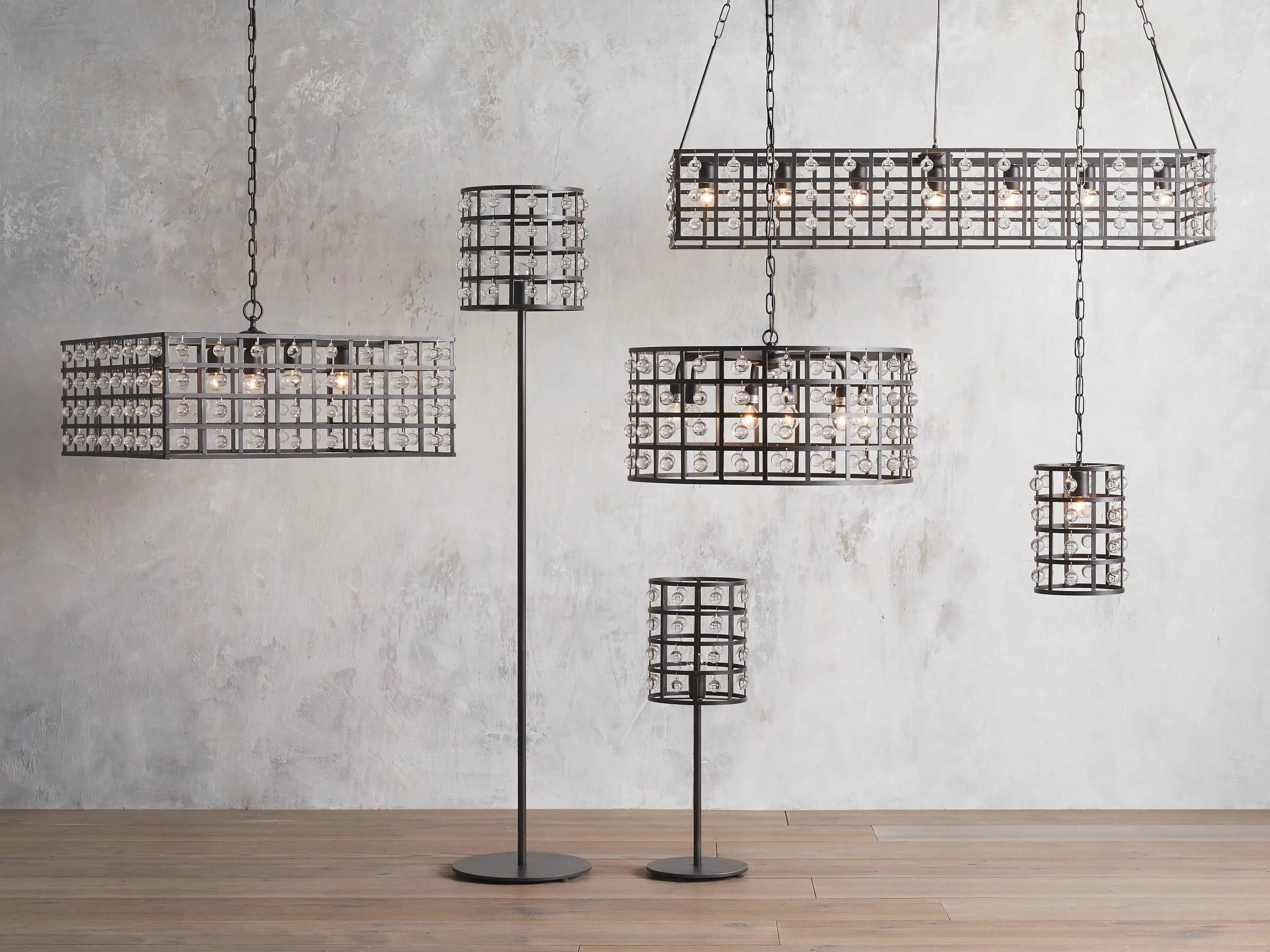 La Cage Round Chandelier-MEET LIGHTING