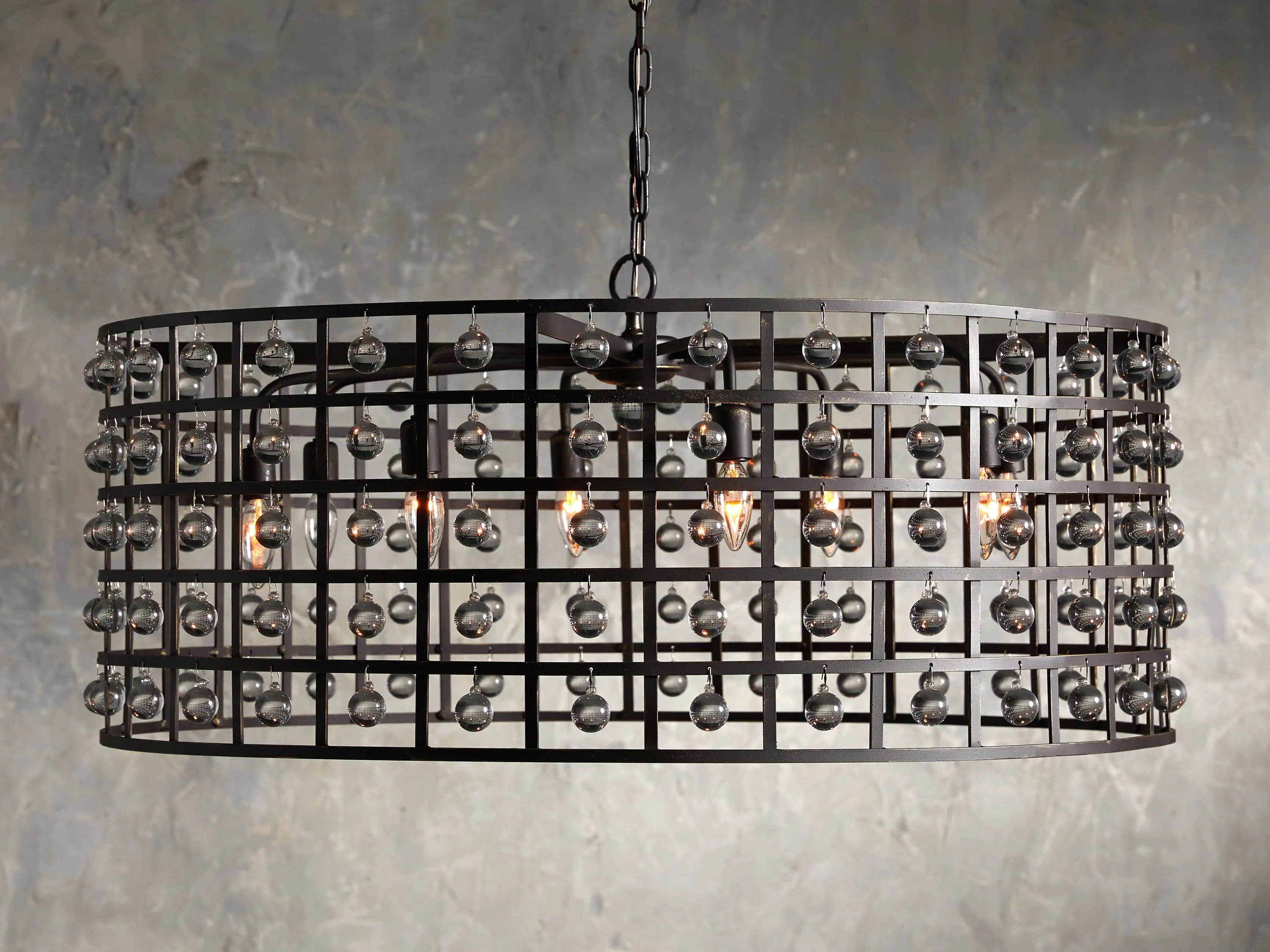 La Cage Round Chandelier-MEET LIGHTING