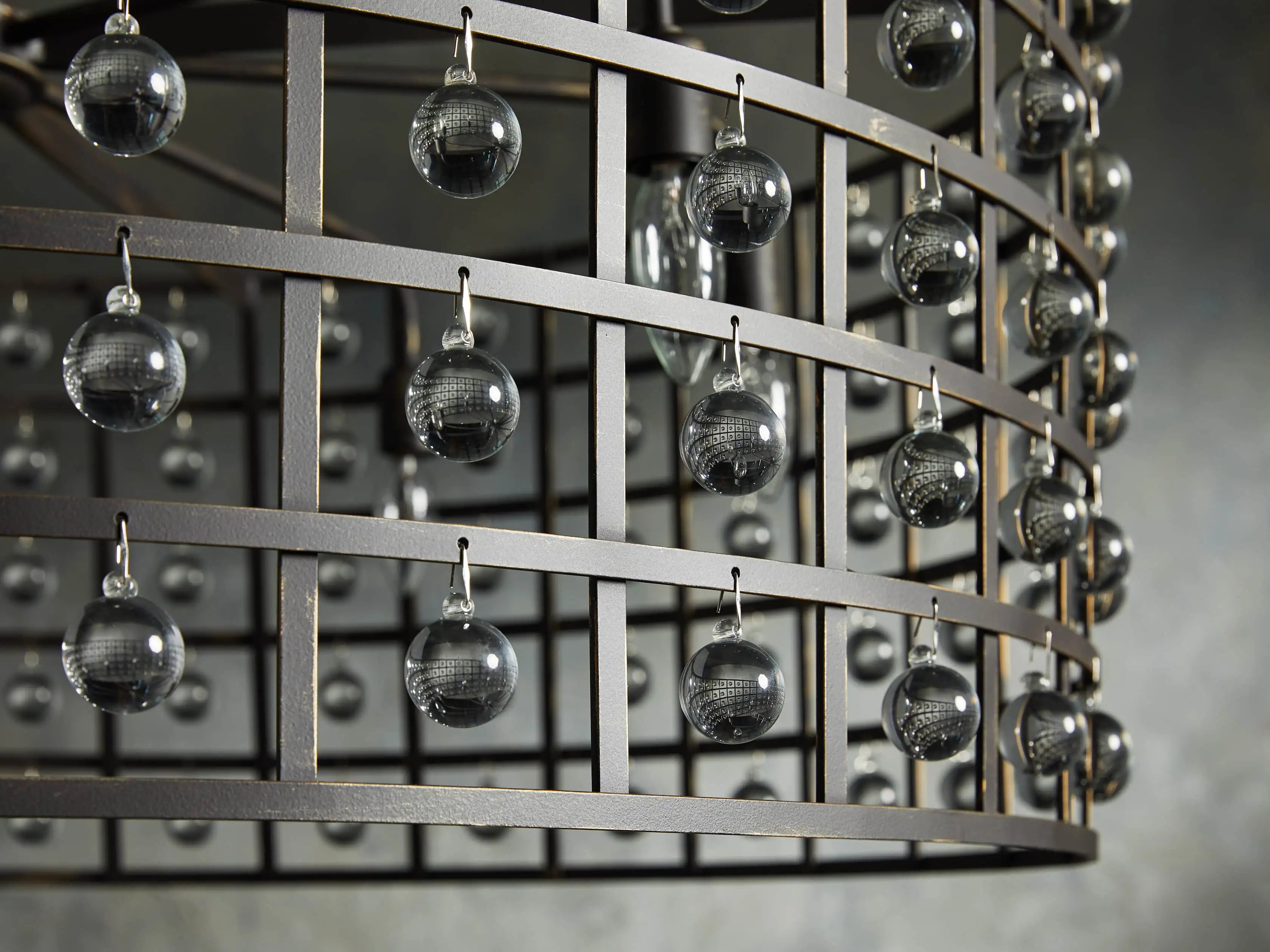 La Cage Round Chandelier-MEET LIGHTING