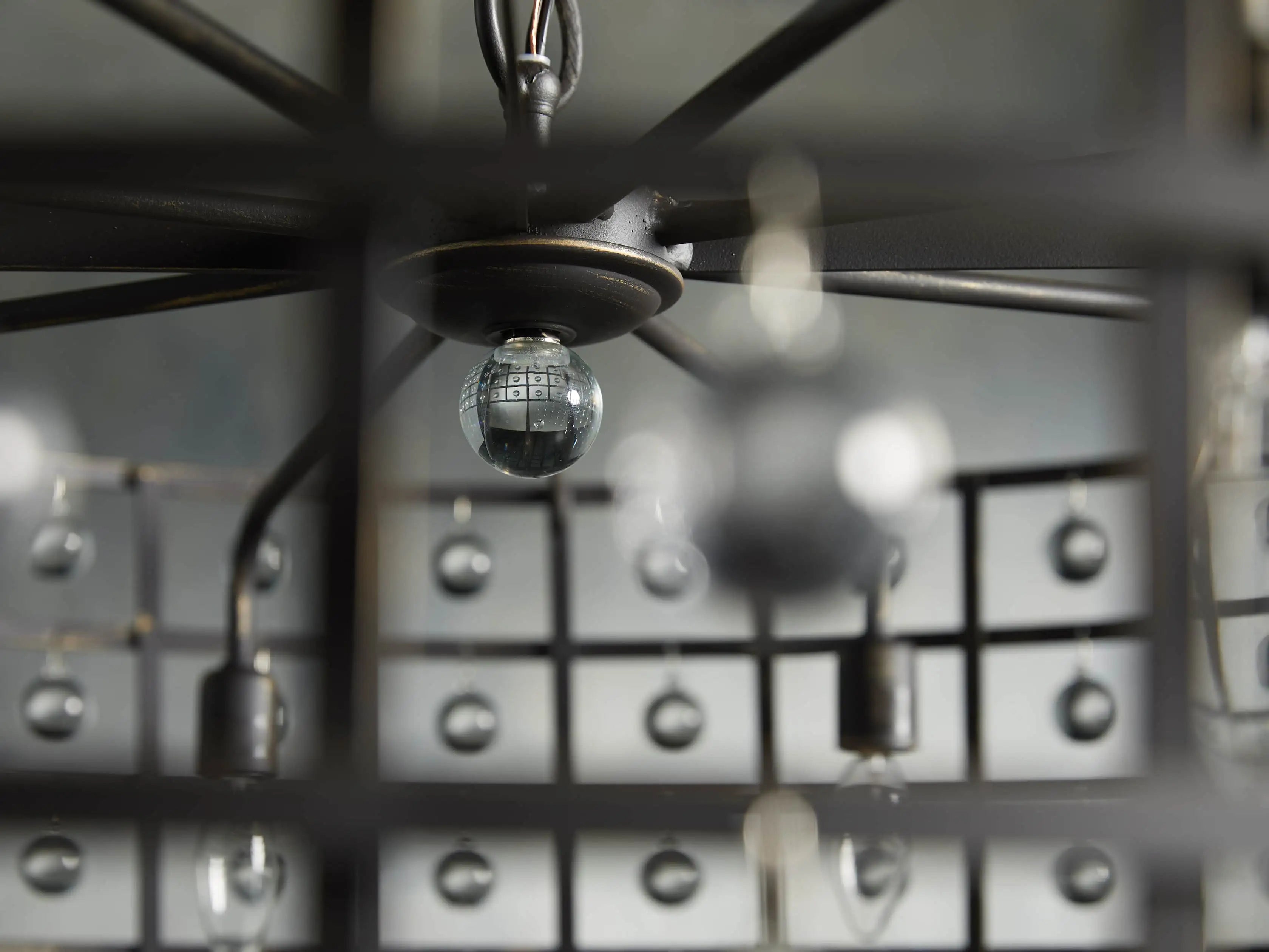 La Cage Round Chandelier-MEET LIGHTING