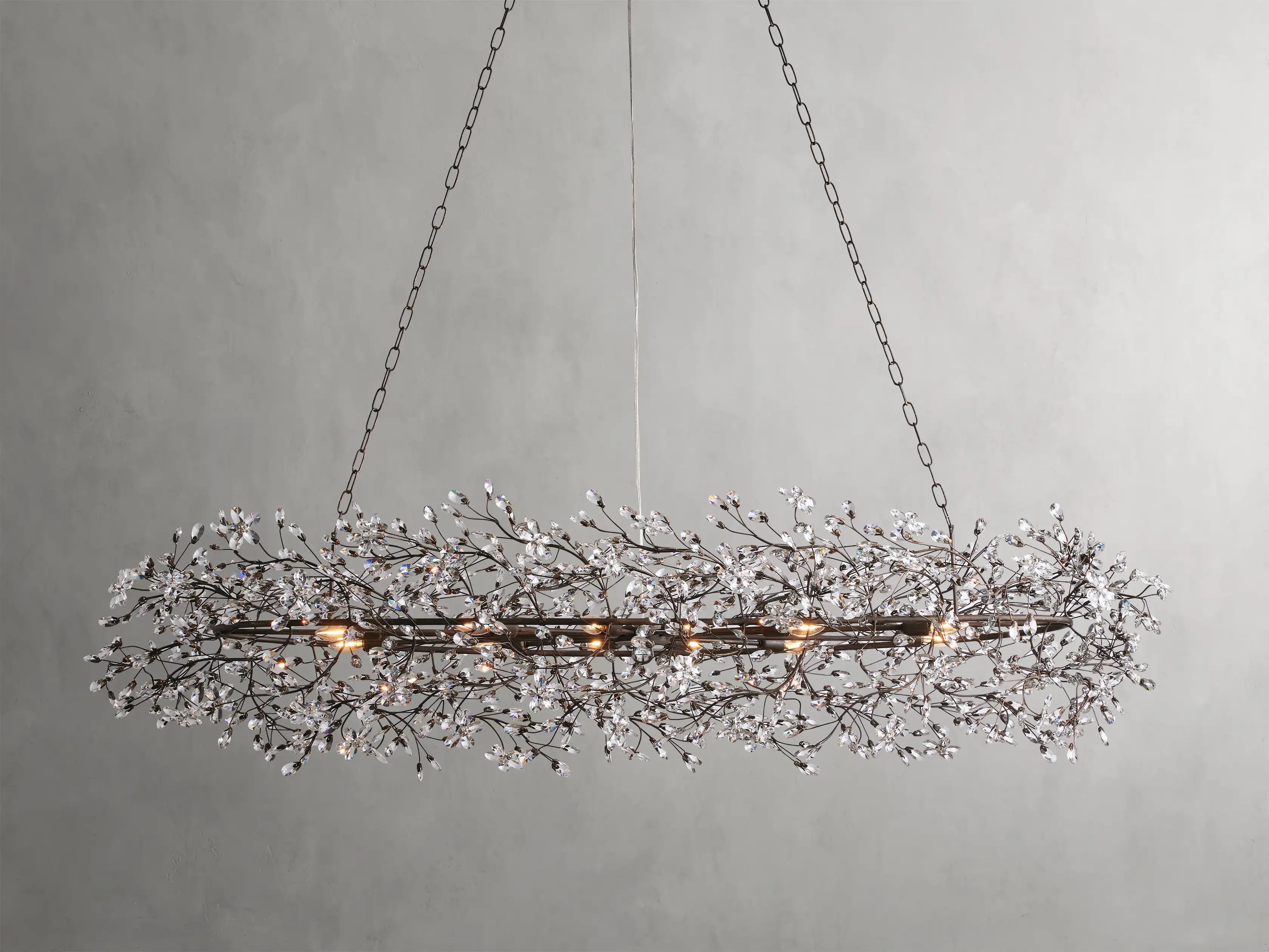 Fiore Oval Chandelier-MEET LIGHTING