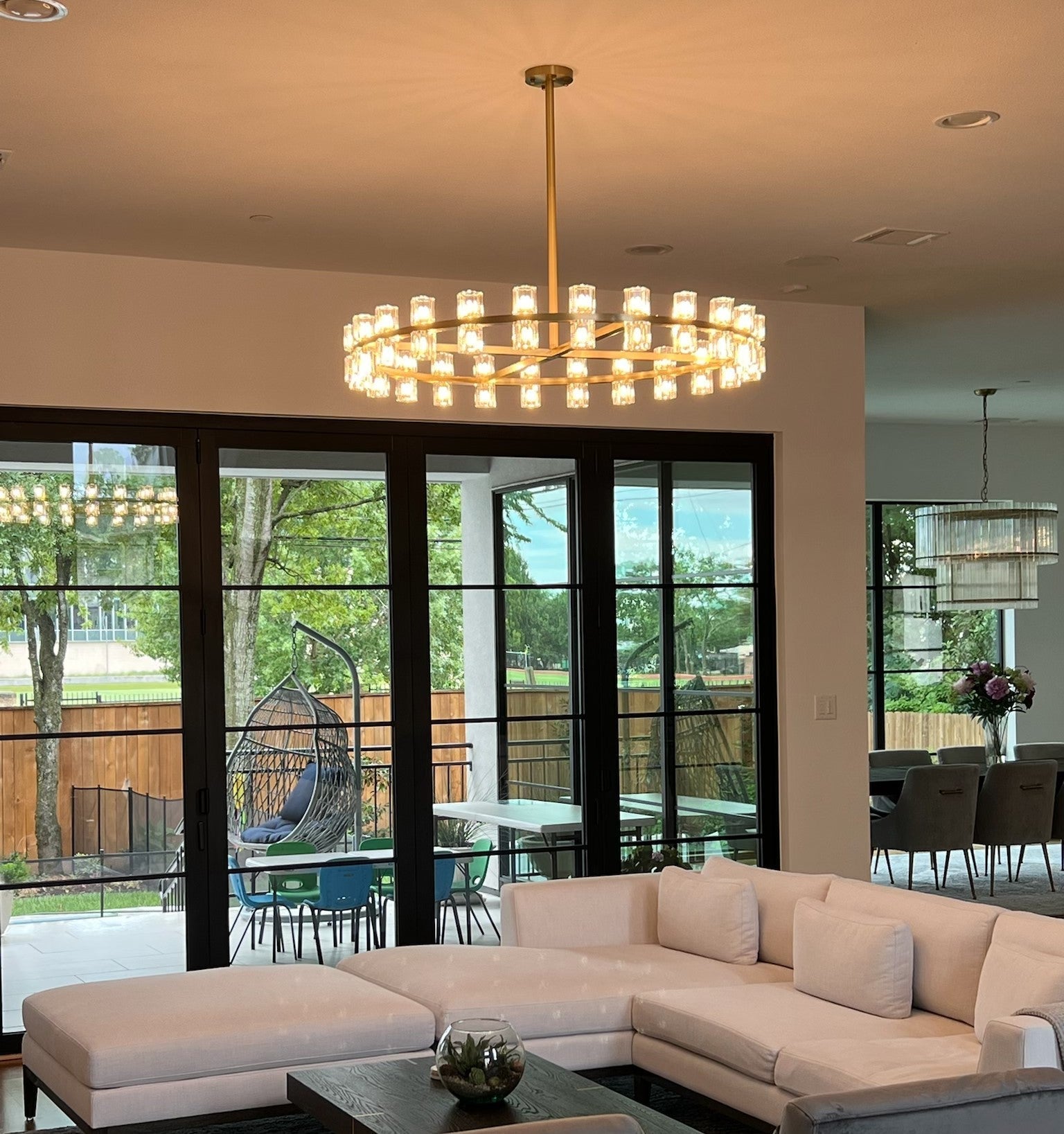 Arcachon Crystal Round Chandelier 48"-MEET LIGHTING