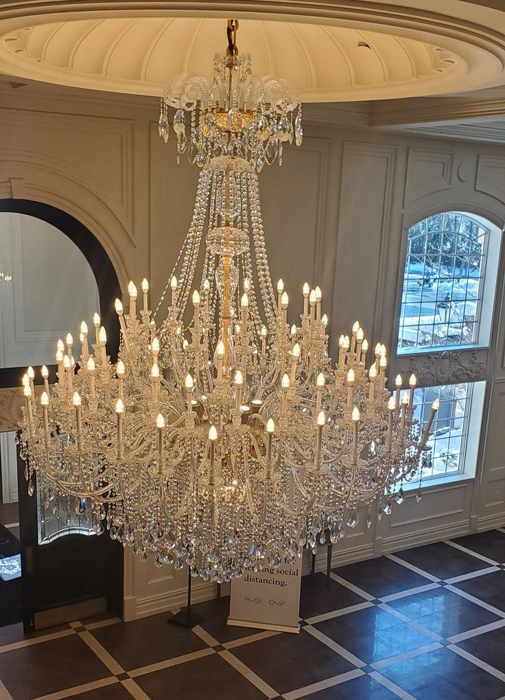 Extra Large Classic Traditional Crystal Chandelier 60/72/90 Lights for Hotel, Showroom, Foyer,Wedding Hall,Coffee Shop-MEET LIGHTING