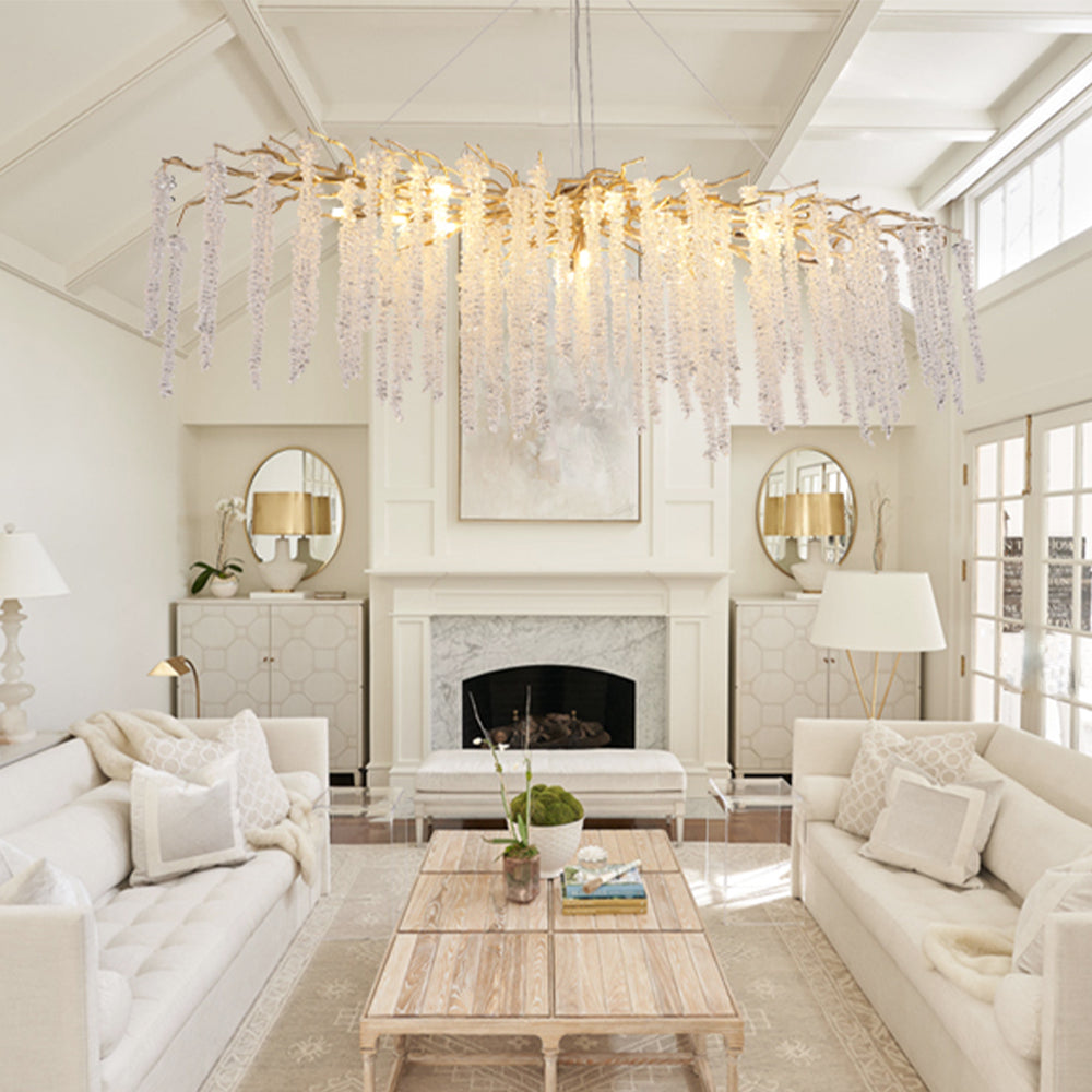 Branch Style Ceiling Light Crystal icicle Chandelier For Dining Table for Modern Home-MEET LIGHTING