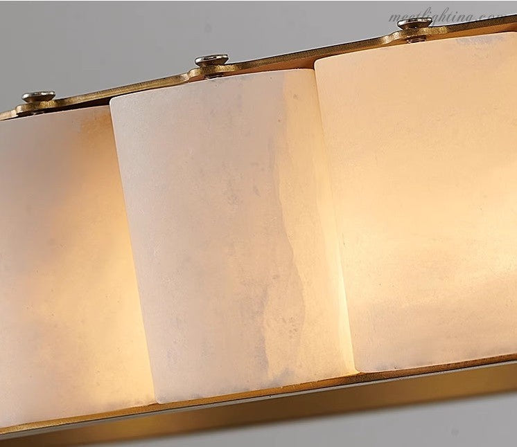 Alabaster Brass Modern Avalon Halo Chandelier-MEET LIGHTING