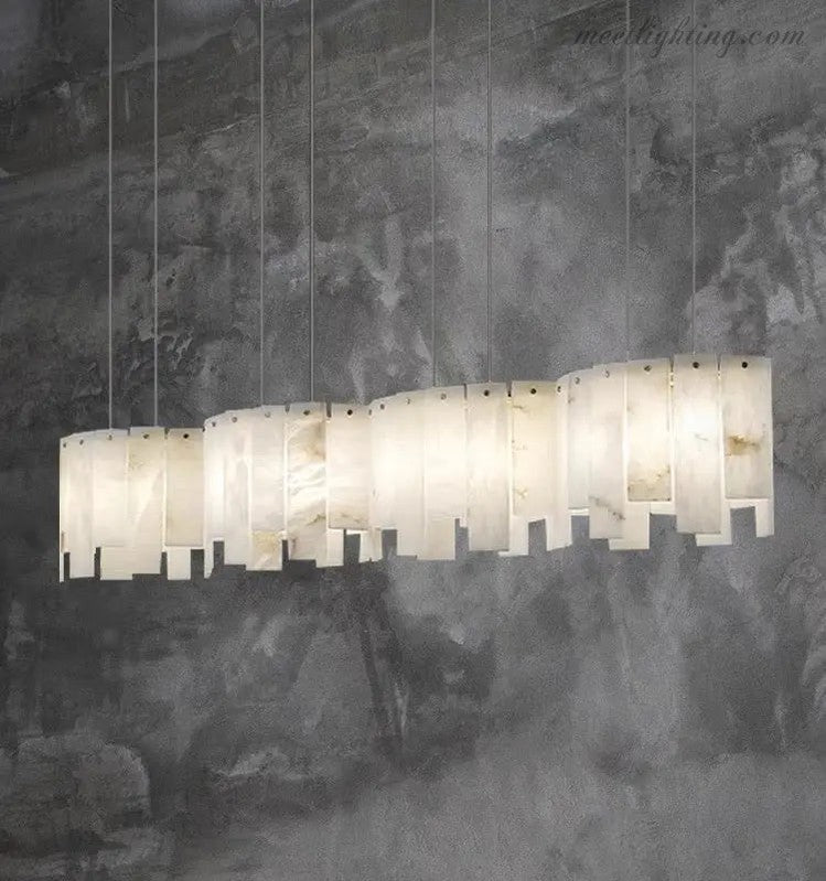 Alabaster Chandelier Pendant Lights Dining Room-MEET LIGHTING